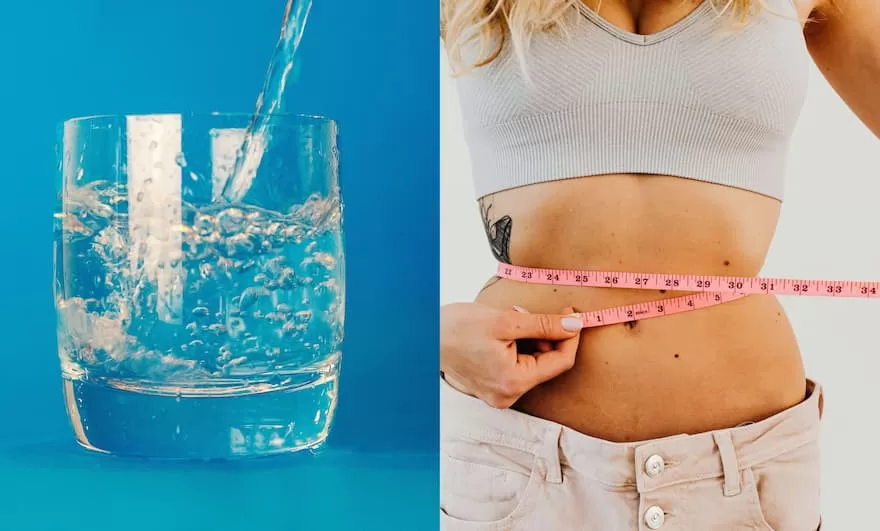 mỡ thừa vùng bụng giảm hiệu quả nhờ uống nước đúng cách