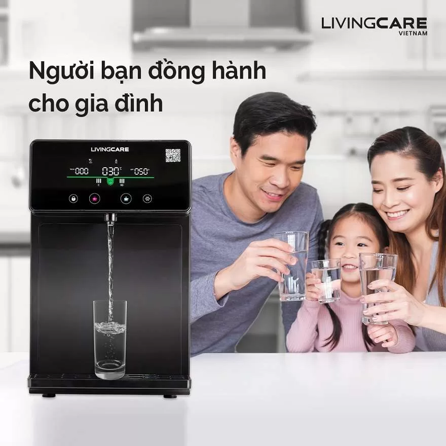 máy lọc nước midnight series của livingcare làm mềm nước hiệu quả
